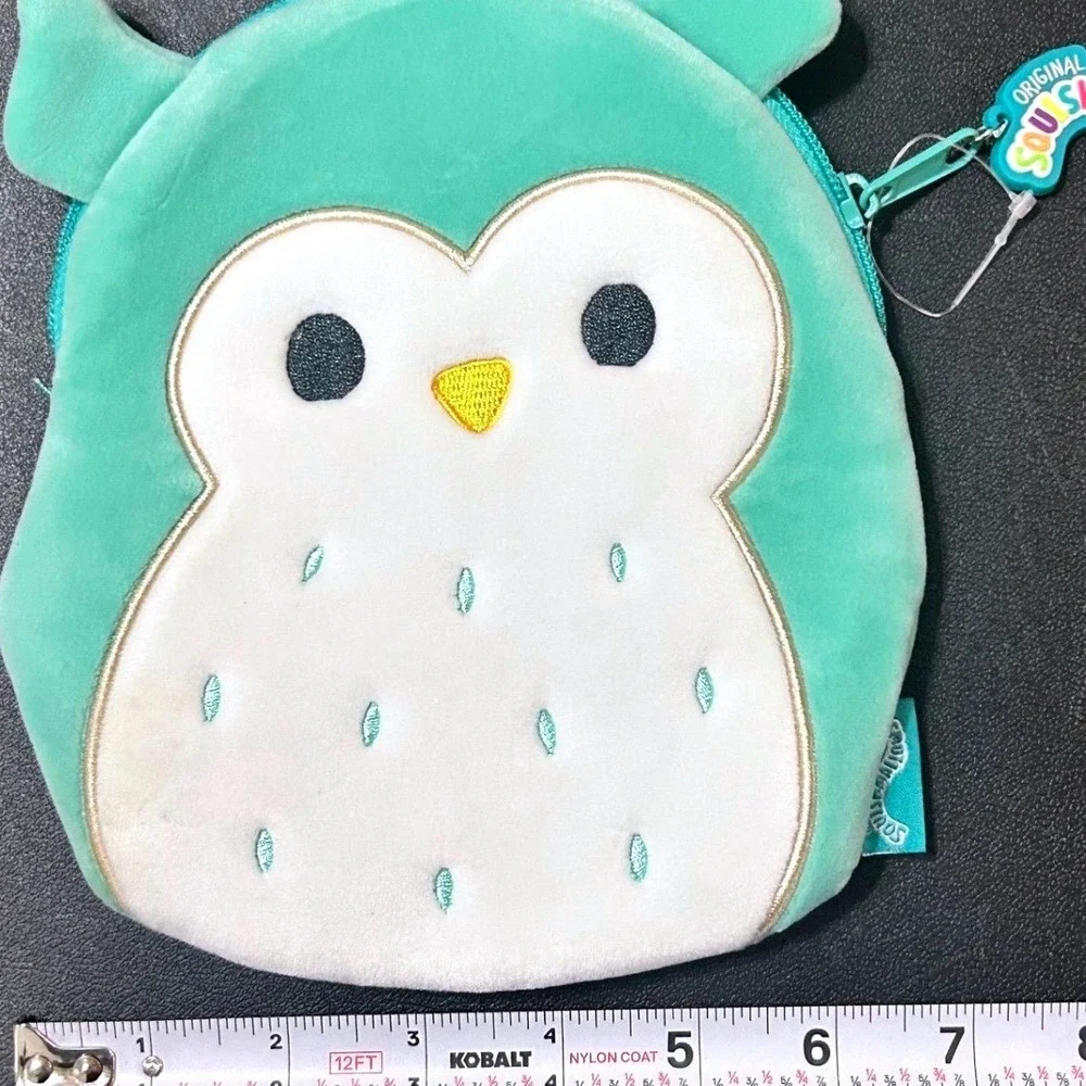 Squishmallows Winston the Owl‎ Teal School Supplies Pencil Pouch 7.5
